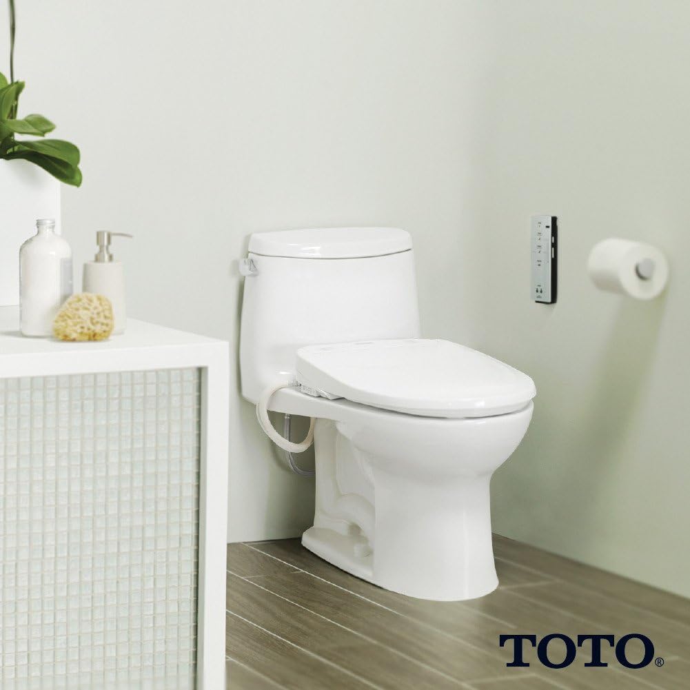 TOTO SW573-01 Washlet S300e Toilet Seat -- Round with E-Water+ Cotton White