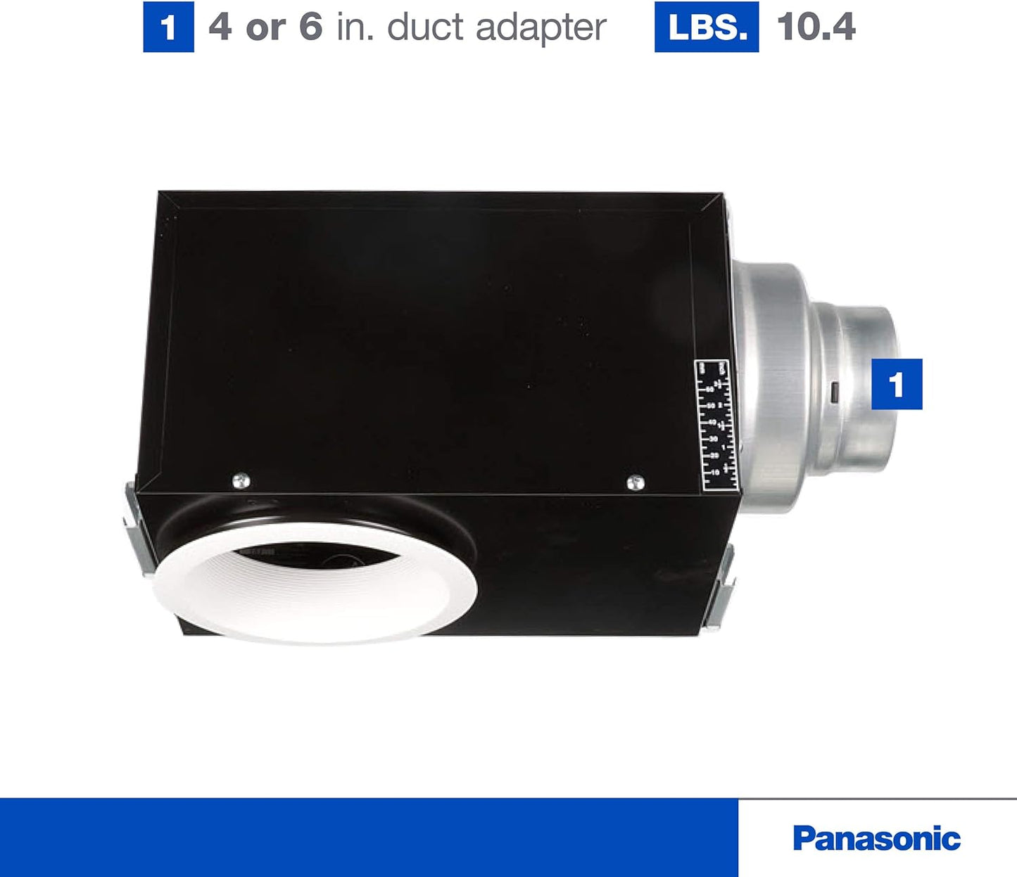 Panasonic FV-08VRE2 Whisper Recessed 80 CFM Fan with LED Light
