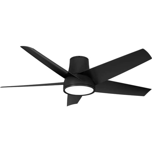 MinkaAire F782L-CL Chubby II 58" 5 Blade Flush Mount Indoor / Outdoor Smart LED Ceiling Fan - Faucetiy