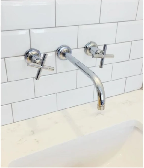 Kohler K-T14414-3-2MB - Bathroom Sink Faucet Cross Handle- Vibrant Brushed Moderne Brass