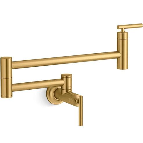 Kohler pot filler K-35745-2MB in gold for kitchen