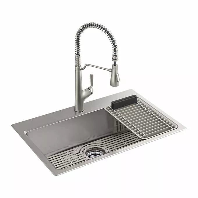 Kohler 78960-1PC-NA Pro-Function Kitchen Sink Kit w/ Faucet Stainless Steel