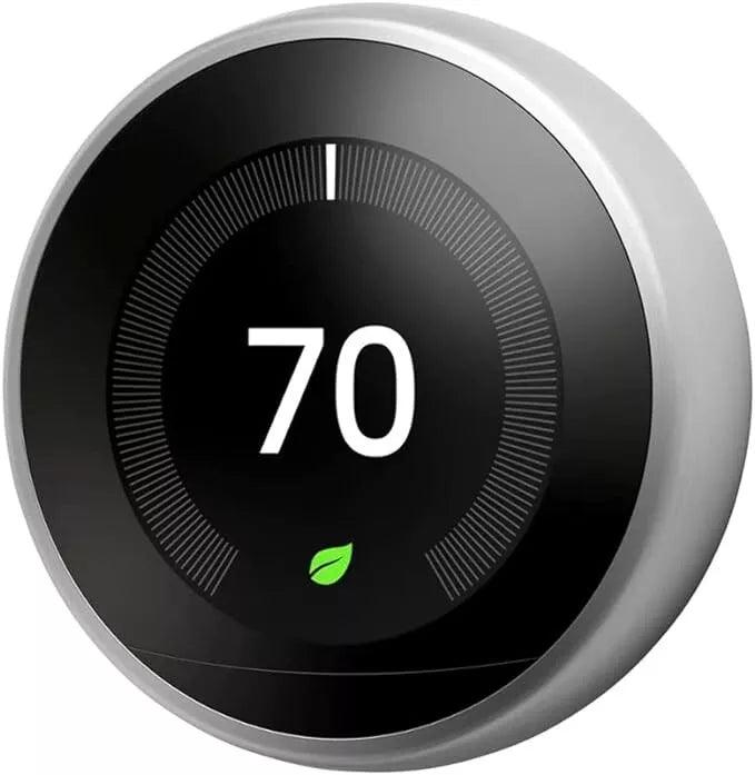 Google Nest 3rd Gen Learning WIFI Thermostat Stainless Steel T3007ES A+ - Faucetiy