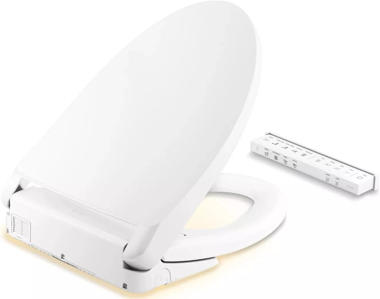 Kohler K-28362-0 Elongated Bidet Toilet Seat With Remote Control - White