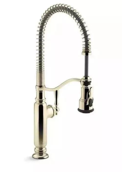 Kohler Tournant K-77515 Pre Rinse Pullout Kitchen Faucet In French Gold