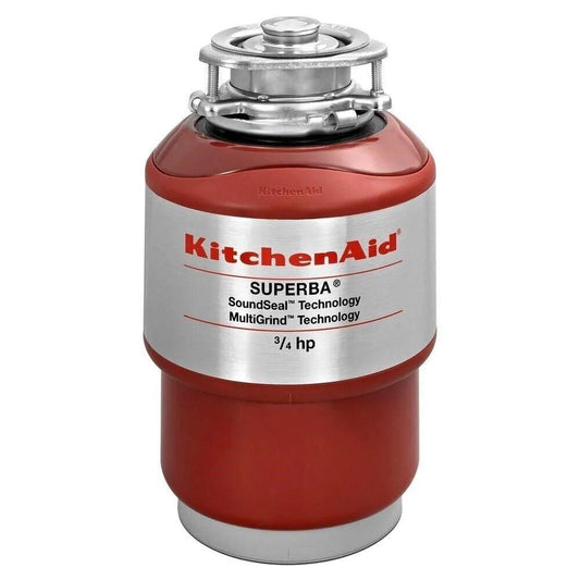 KitchenAid 3/4 Horsepower Sound Seal Tech MultiGrind Tech Red and Silver Casing