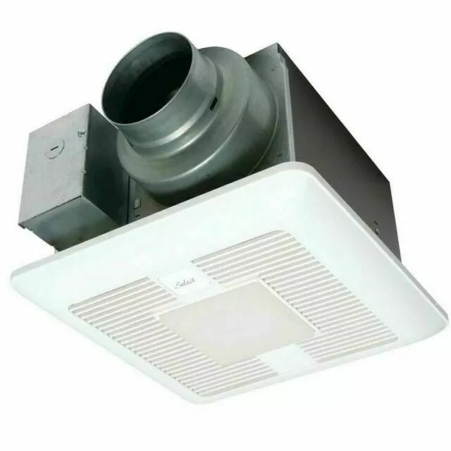 Panasonic FV-0511VKSL2 WhisperGreen Select 110 CFM 0.8 Sone Ceiling Mounted Energy Star Rated Bathroom Fan with LED Light and Integrated Multi-Speed