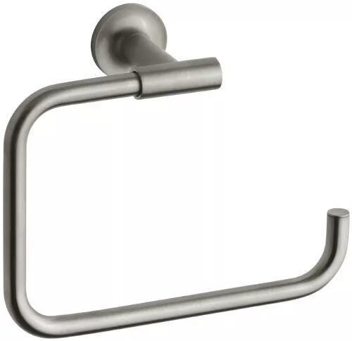 Kohler K-14441-BN Modern Open Square Towel Ring from Purist Collection - Brushed Nickel